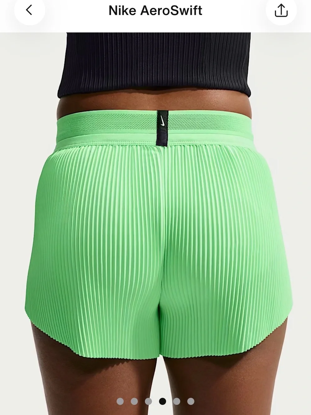 Nike Women’s Neon Green Running Shorts - AeroSwift